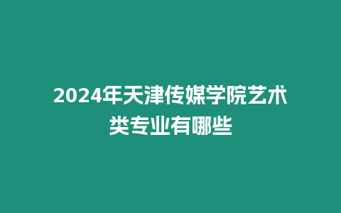 2024年天津傳媒學院藝術類專業(yè)有哪些