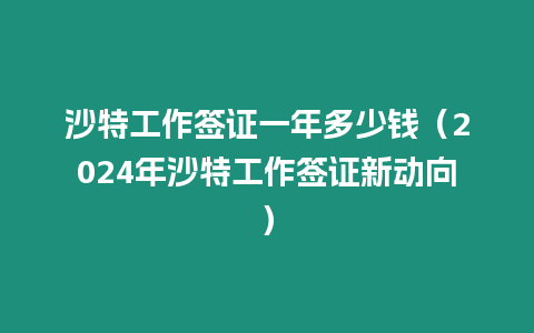 沙特工作簽證一年多少錢（2024年沙特工作簽證新動向）