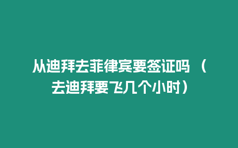 從迪拜去菲律賓要簽證嗎 （去迪拜要飛幾個小時）