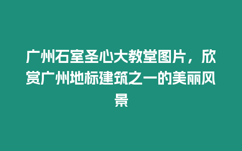 廣州石室圣心大教堂圖片，欣賞廣州地標建筑之一的美麗風景