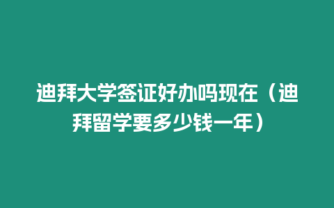 迪拜大學簽證好辦嗎現在（迪拜留學要多少錢一年）