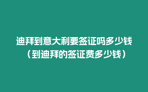 迪拜到意大利要簽證嗎多少錢（到迪拜的簽證費(fèi)多少錢）