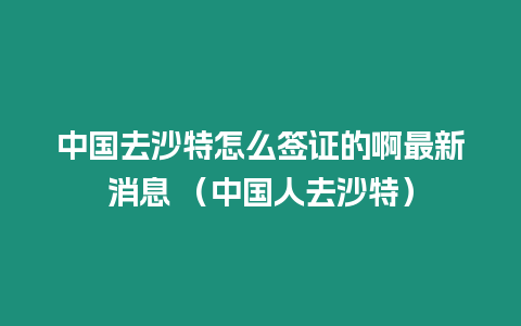 中國去沙特怎么簽證的啊最新消息 （中國人去沙特）