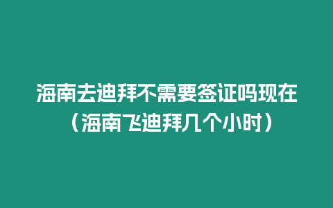 海南去迪拜不需要簽證嗎現(xiàn)在（海南飛迪拜幾個小時）