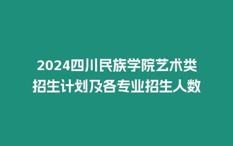 2024四川民族學院藝術類招生計劃及各專業招生人數