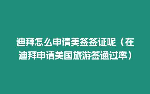 迪拜怎么申請美簽簽證呢（在迪拜申請美國旅游簽通過率）