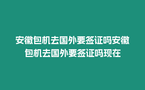 安徽包機去國外要簽證嗎安徽包機去國外要簽證嗎現在