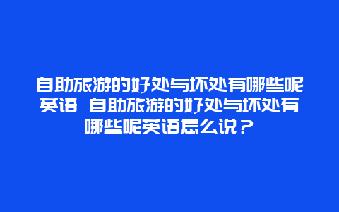 自助旅游的好處與壞處有哪些呢英語 自助旅游的好處與壞處有哪些呢英語怎么說？