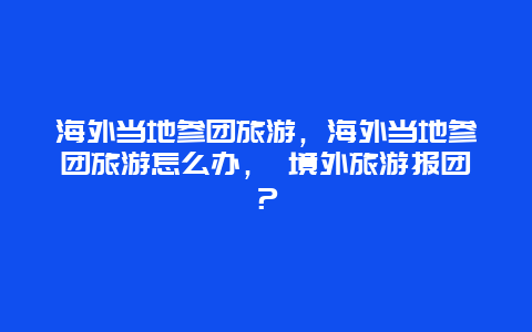 海外當(dāng)?shù)貐F(tuán)旅游，海外當(dāng)?shù)貐F(tuán)旅游怎么辦， 境外旅游報(bào)團(tuán)？