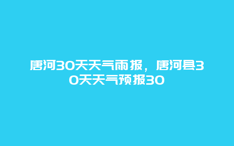 唐河30天天氣雨報(bào)，唐河縣30天天氣預(yù)報(bào)30