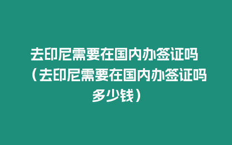 去印尼需要在國內辦簽證嗎 （去印尼需要在國內辦簽證嗎多少錢）