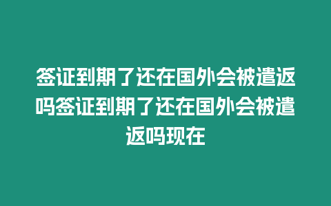 簽證到期了還在國外會被遣返嗎簽證到期了還在國外會被遣返嗎現在