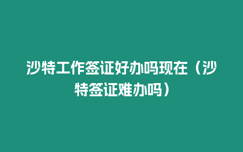 沙特工作簽證好辦嗎現(xiàn)在（沙特簽證難辦嗎）