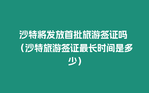 沙特將發放首批旅游簽證嗎 （沙特旅游簽證最長時間是多少）