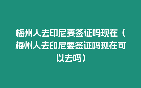 梅州人去印尼要簽證嗎現在（梅州人去印尼要簽證嗎現在可以去嗎）