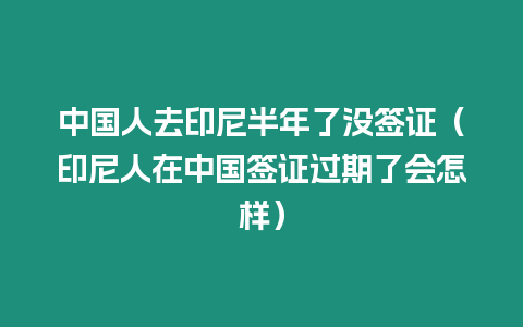 中國人去印尼半年了沒簽證（印尼人在中國簽證過期了會怎樣）