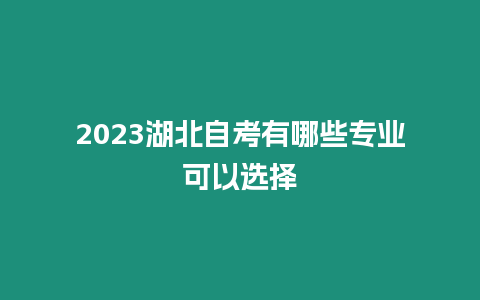 2023湖北自考有哪些專業可以選擇