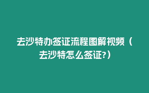 去沙特辦簽證流程圖解視頻（去沙特怎么簽證?）