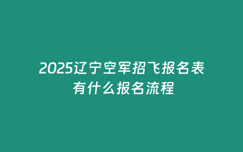 2025遼寧空軍招飛報(bào)名表 有什么報(bào)名流程