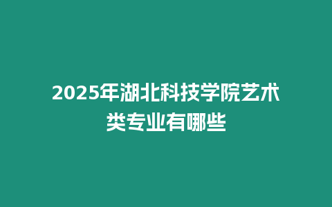 2025年湖北科技學院藝術類專業有哪些