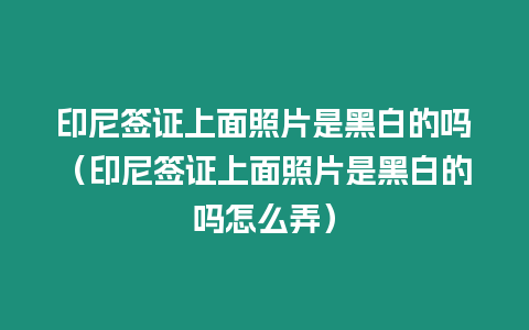 印尼簽證上面照片是黑白的嗎（印尼簽證上面照片是黑白的嗎怎么弄）