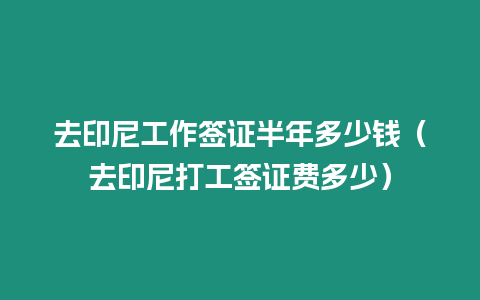 去印尼工作簽證半年多少錢（去印尼打工簽證費多少）