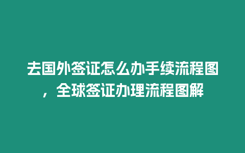 去國外簽證怎么辦手續流程圖，全球簽證辦理流程圖解