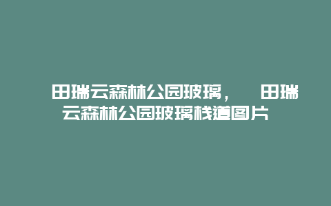 莆田瑞云森林公園玻璃，莆田瑞云森林公園玻璃棧道圖片