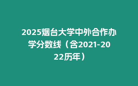 2025煙臺大學中外合作辦學分數線（含2021-2022歷年）