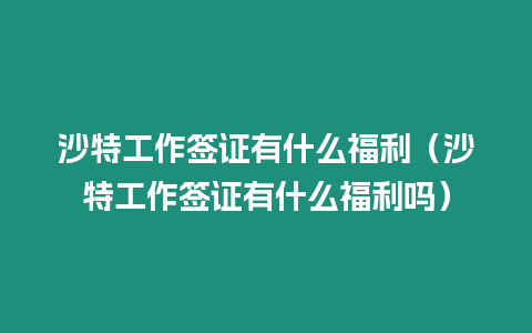 沙特工作簽證有什么福利（沙特工作簽證有什么福利嗎）