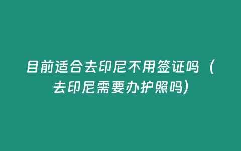 目前適合去印尼不用簽證嗎（去印尼需要辦護(hù)照嗎）