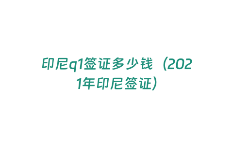 印尼q1簽證多少錢（2021年印尼簽證）