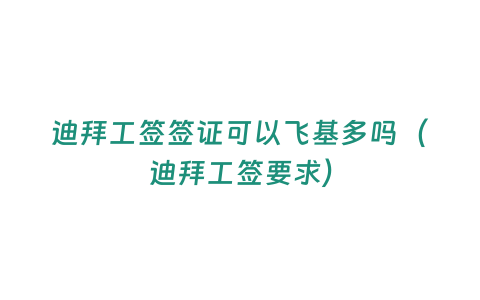 迪拜工簽簽證可以飛基多嗎（迪拜工簽要求）